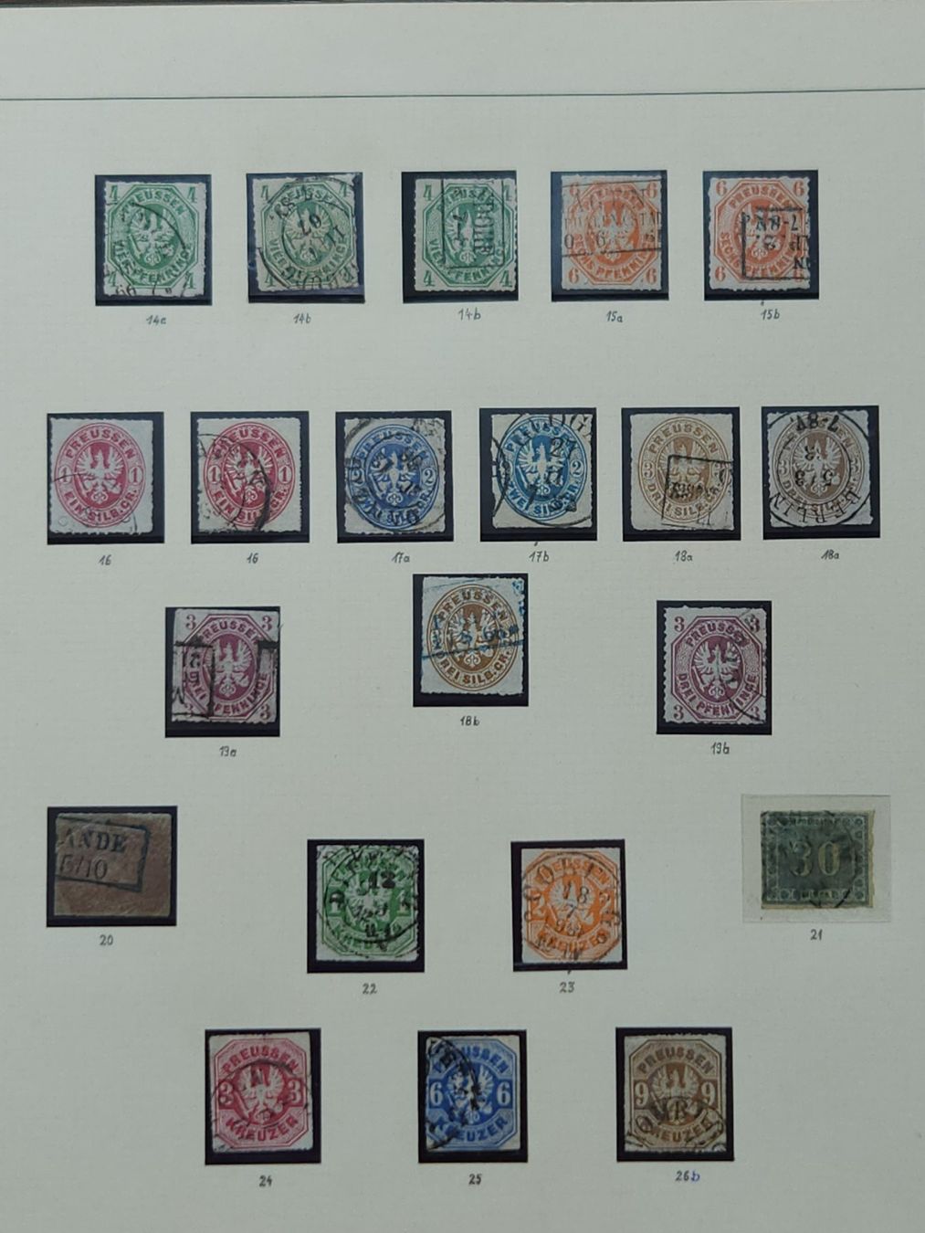 Tutti i francobolli: Preussen Stärkere komplette Sammlung mit Seltene Farben – Usato da Kriens venduto da Nidfeld45 5