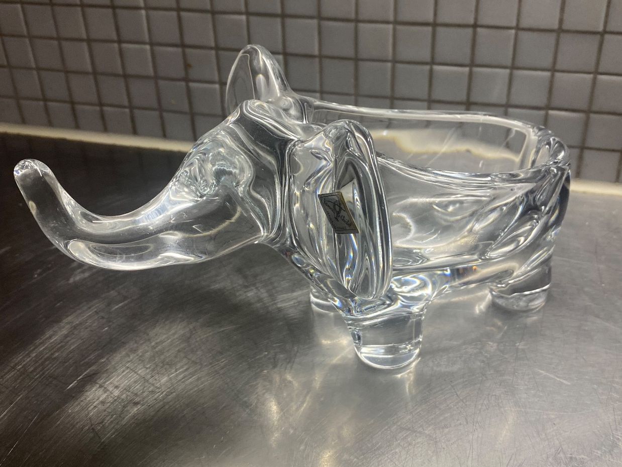 Statuette: Elefant Glasfigur Vannes Kristallglas – Usato da Solothurn venduto da BORGHAGEN 8