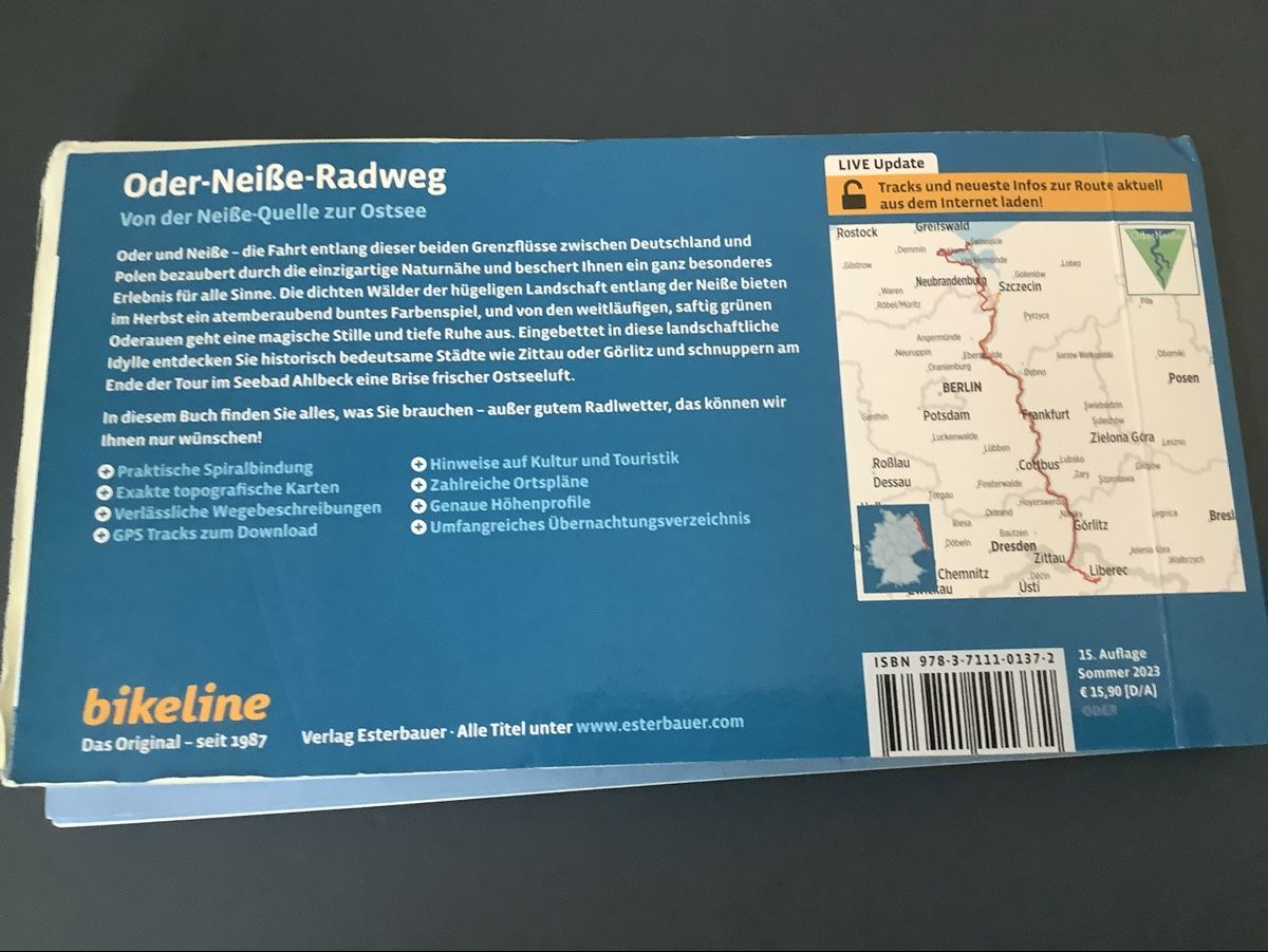 Libri: bikeline Radtourenführer Oder-Neisse Radweg 2023 – Usato da Schwarzenberg LU venduto da lealea123 2