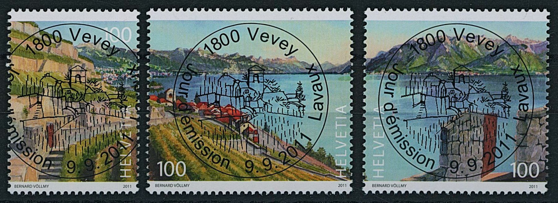 Tutti i francobolli: 2011 - Lavaux - Ersttag Voll Stempel ET – Usato da Schindellegi venduto da leecollect