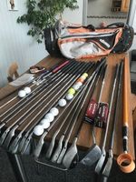 Golfsack/ Golf Bag mit div. Golfschläger