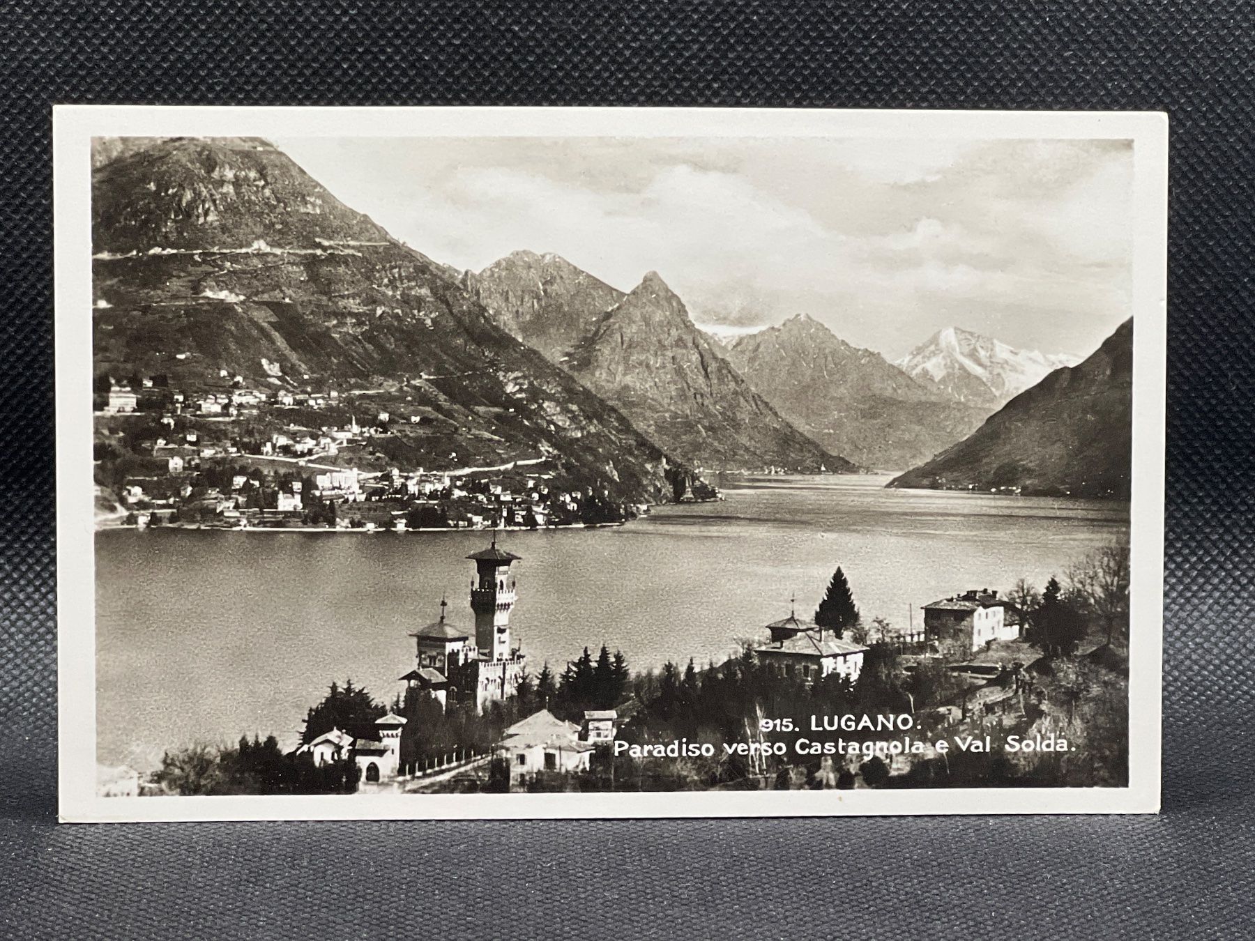 Cartoline postali: Lugano. Paradiso verso Castagnola e Val Solda – Usato da Widnau venduto da Brusi9