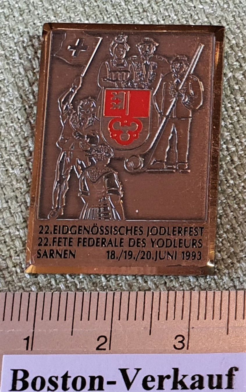 Placchette & Badge: D366 - Jodlerfest Sarnen Obwalden 1993 – Usato da Reinach BL venduto da Boston-Verkauf 2
