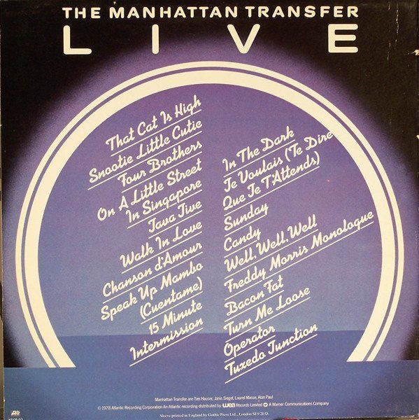 Schallplatten: Manhattan Transfer: Live LP – Neu (gemäss Beschreibung) aus Steinhausen von Vilivinili 1