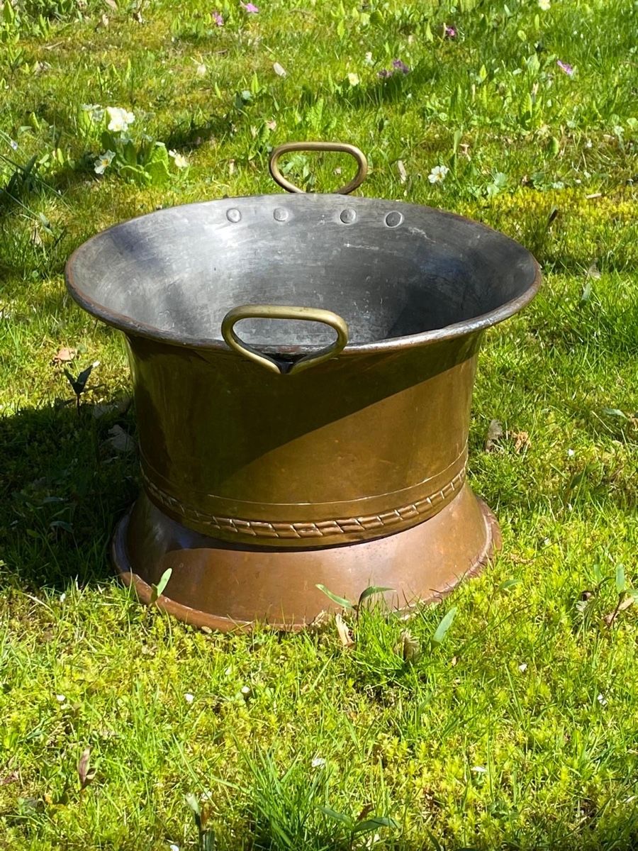 Pentole: Vintage Copper Planter Pot with Handles - Rustic Charm – Usato da Winterthur venduto da goe_h859