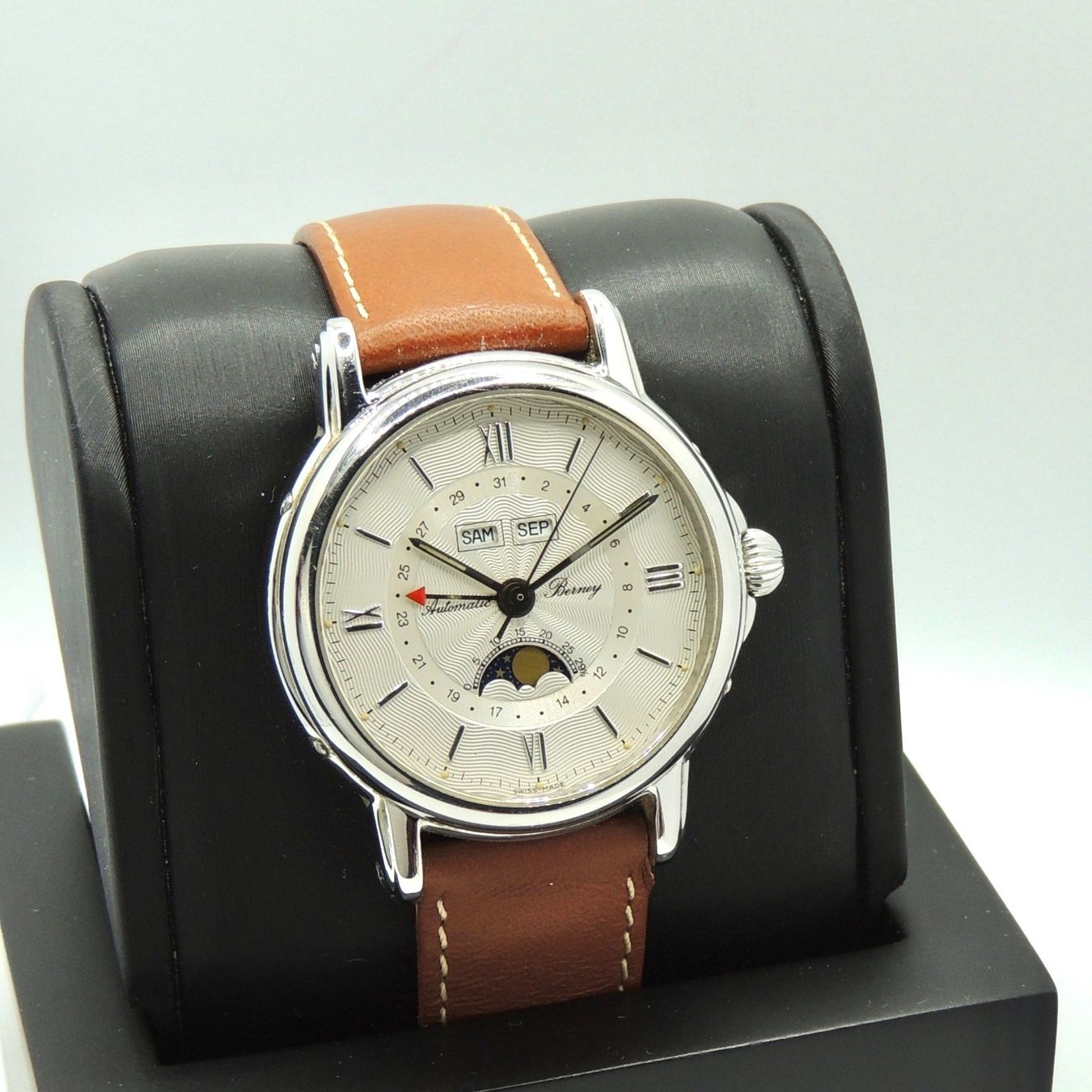 Berney Orologi: Montre Berney Moon Phase Day Date Automatic – Usato da Lausanne venduto da DuGoutetdesCouleurs 1