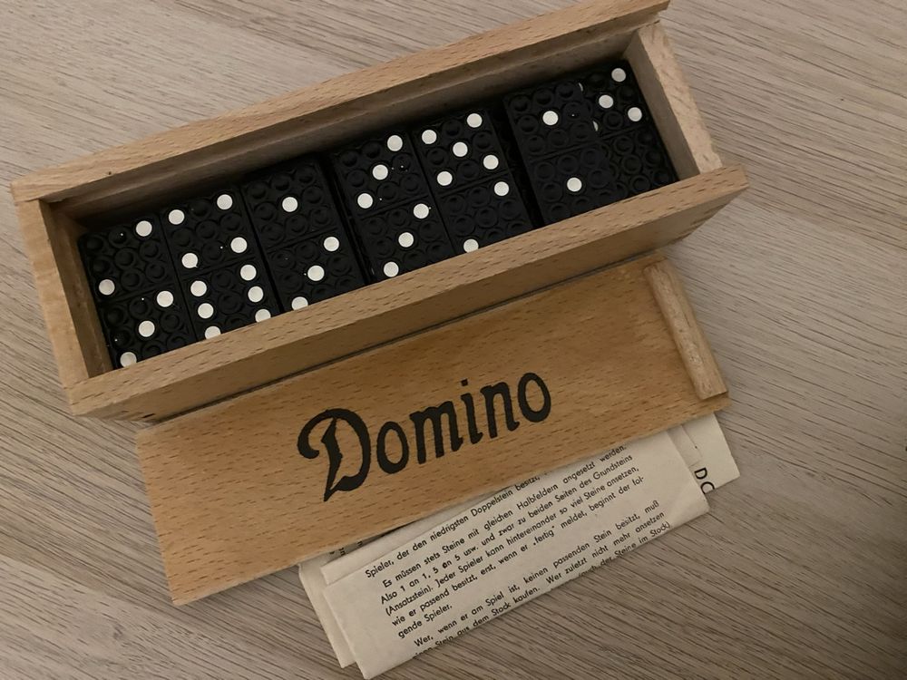 Jeu De Dominos Classique Milisten – 28 Pièces, Boîte En Bois, Pour Fêtes, Famille, Cadeau