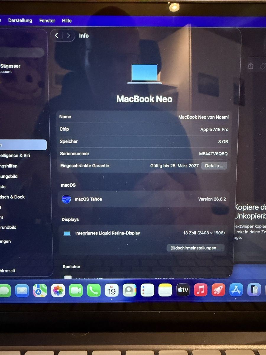 Apple Notebook: Apple MacBook Neo mit Garantie  – Usato da Willisau venduto da nuklear_86 2