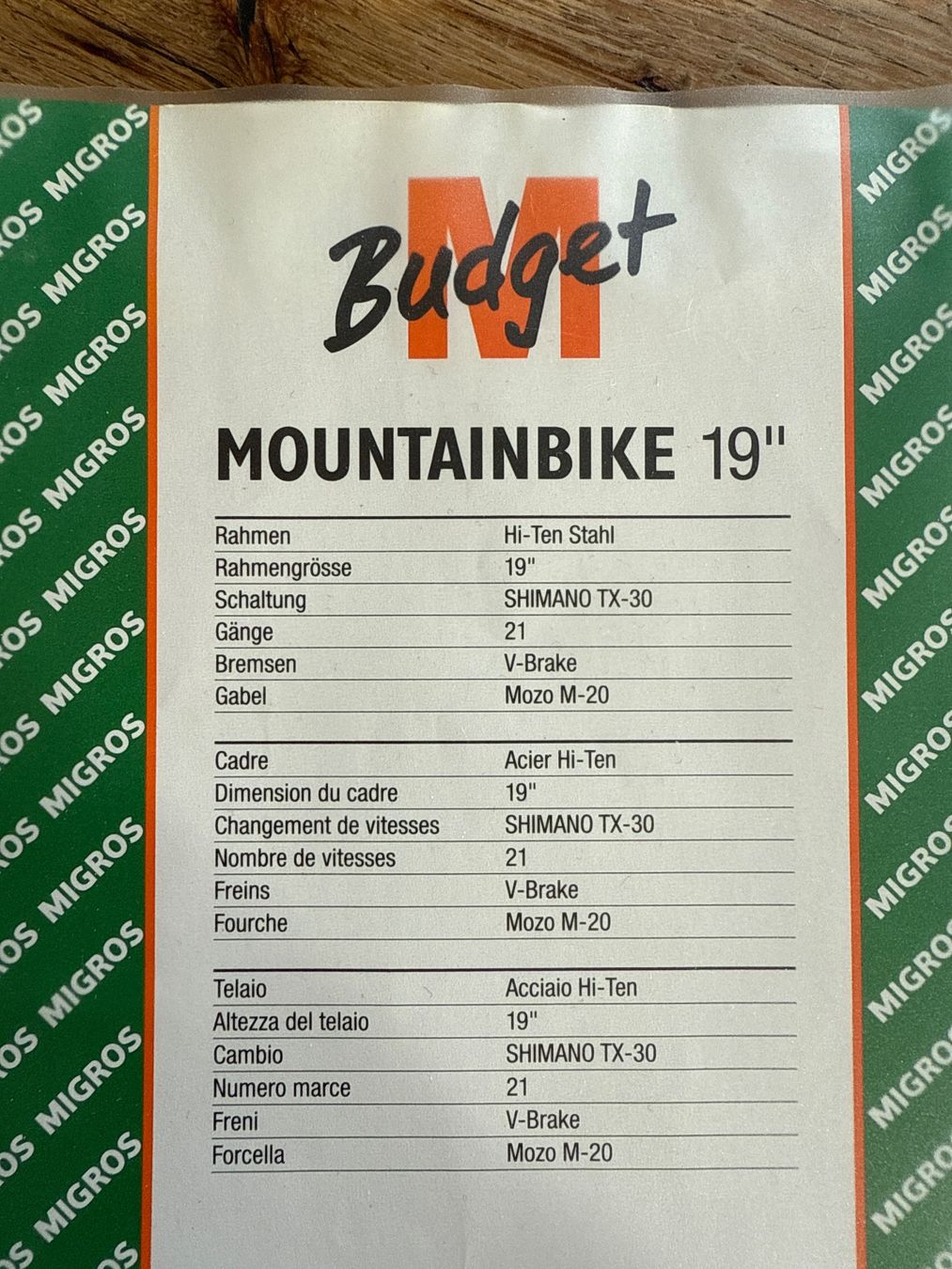 Velos: Mountainbike Mbudget 19’ – Neu (gemäss Beschreibung) aus Horgen von Schuehorg 2
