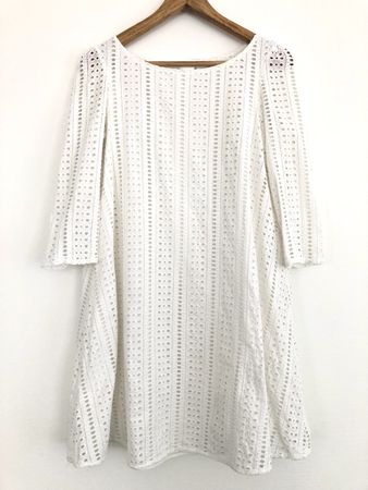 Claudie Pierlot,Weißes Kleid aus Guipure,GR 38.