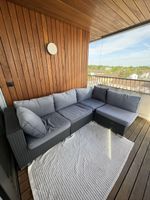 Garten Lounge Set Grau Poly Rattan