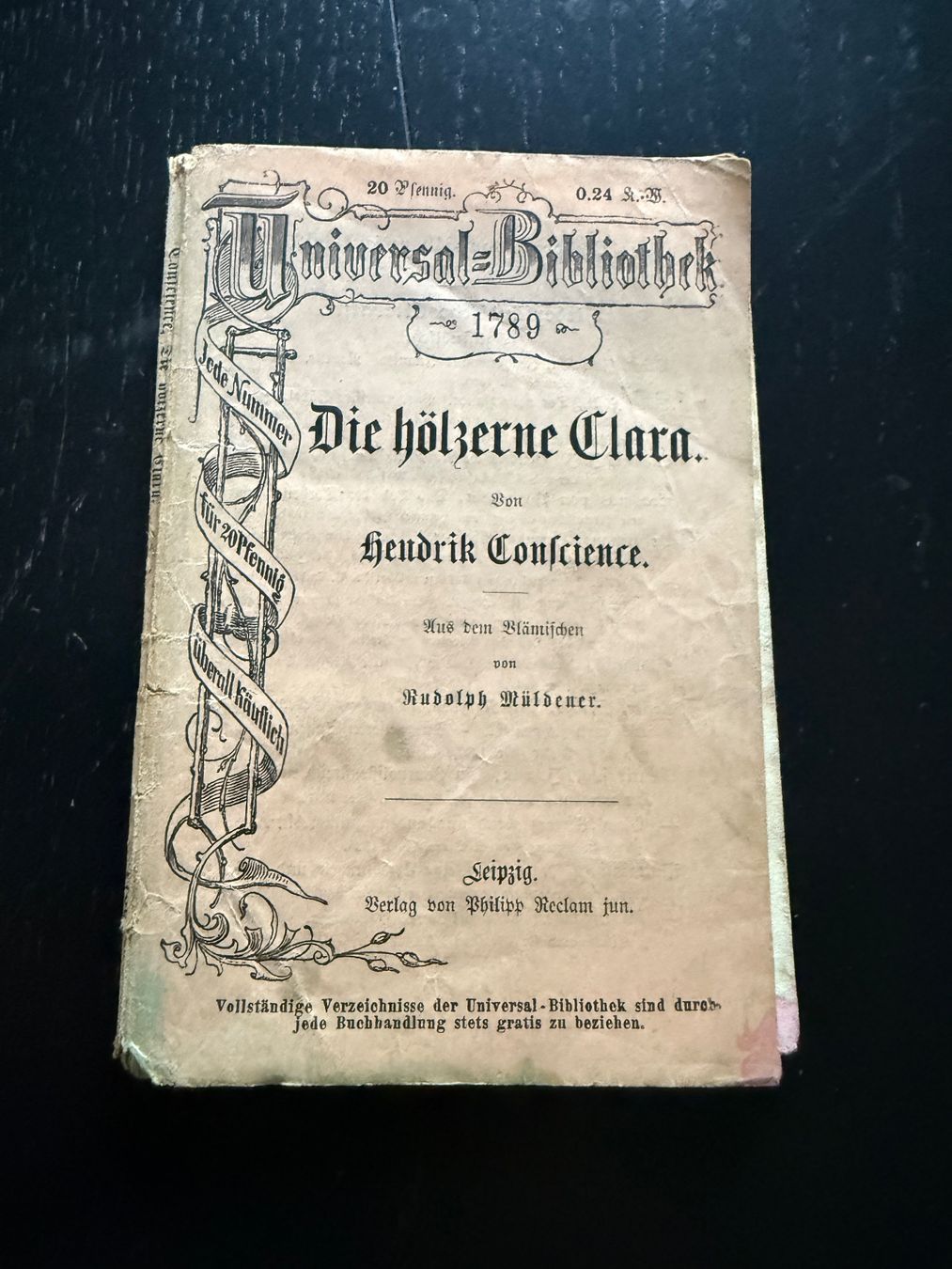 Libri: Universal-Bibliothek Die hölzerne Clara von Conscience 1879 – Usato da Erstfeld venduto da Uhu1980