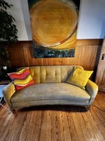 Sofa Vintage Gold gelb 3-Sitzer Guter Zustand