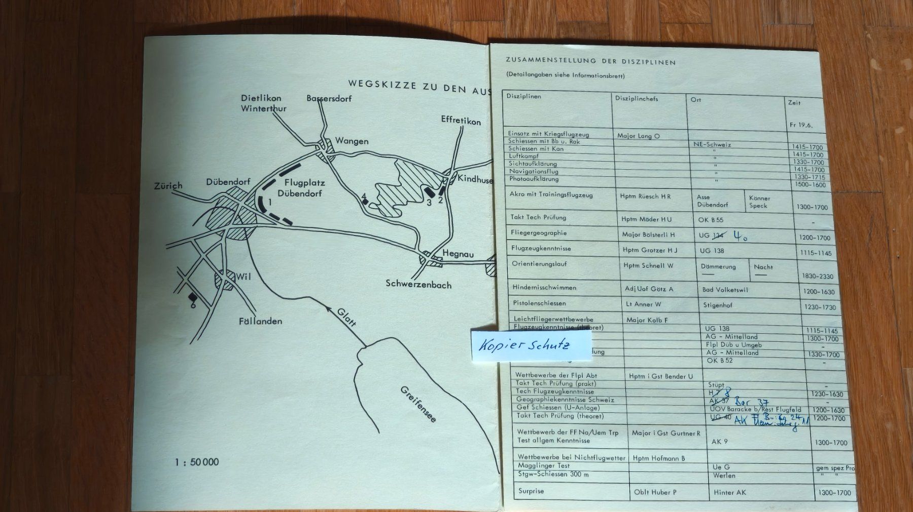 Swissair Documenti: Schweizer Luftwaffe Programm Flugmeisterschaft 1970 – Usato da Aesch BL venduto da Opirol