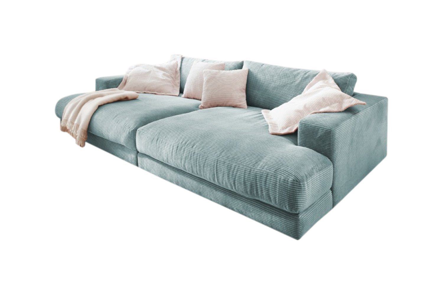 Divani: Big Sofa High End in Cord light blue – Nuovo e nell'imballaggio originale da Bischofszell venduto da deluxe-moebel 1