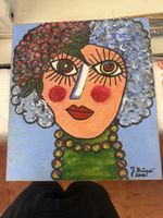 Frau mit Locken II Gemälde