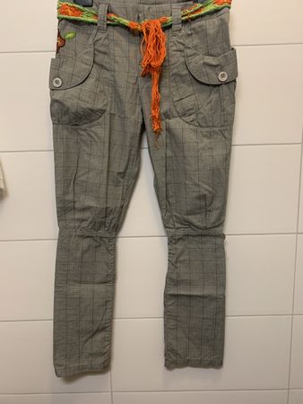 Miss Sixty Women's Trousers Gray Embroidered Gr. 38