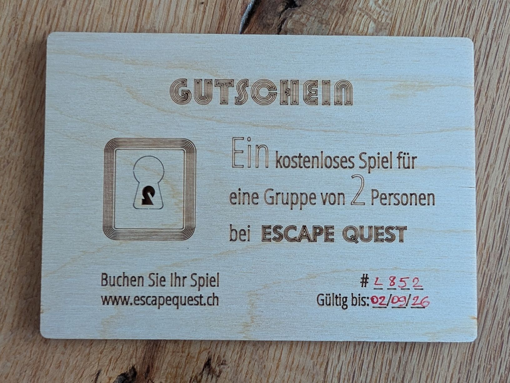 Buoni: Gutschein Escaperoom Escape Quest Luzern – Nuovo (secondo la descrizione) da Hagendorn venduto da prada90