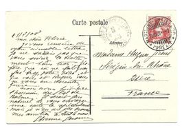 Postka 22.VIII.08 / / mit Ma Nr. 104 / Martigny - Châtelard