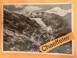 Rhonegletscher mit Furka- u. Grimselstr.