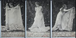 Romantik — 1904 — 3 AK/CPA — La Nuit (voile transparent)