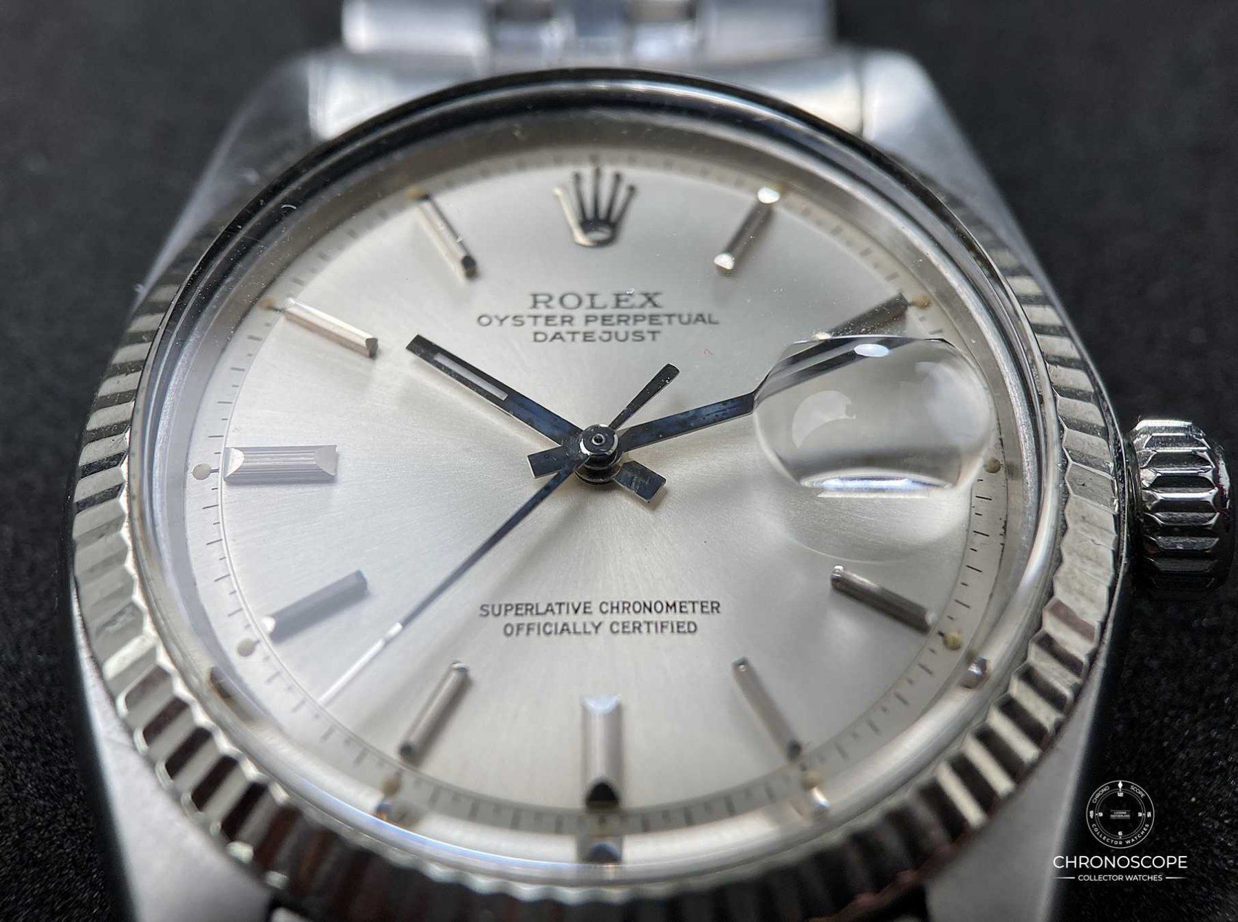 Rolex Orologi: Rolex Vintage Datejust Ref. 1601 from 1975 with silver pie – Usato da Luzern venduto da ChronoScope6004 7