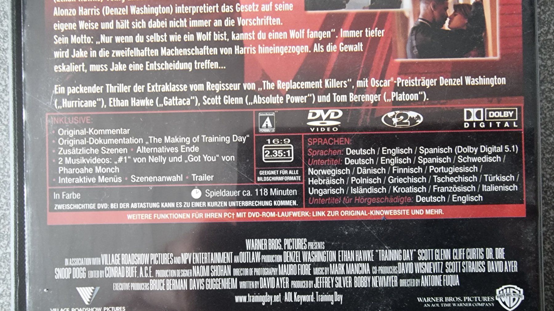 Tutti i DVDs: DVD Training Day / Denzel Washington – Usato da Oetwil am See venduto da fineli2 1