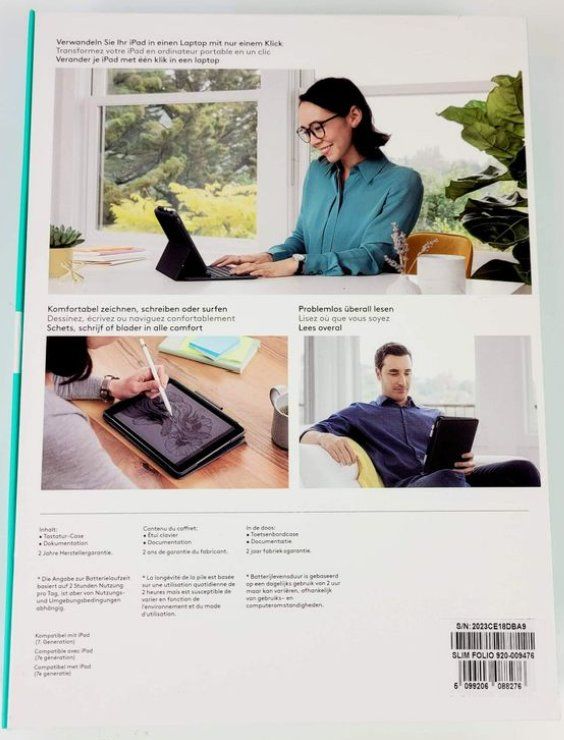 Logitech Tastaturen: Logitech Slim Folio iPad 7. 8. & 9.Generation / neu & OVP – Neu und originalverpackt aus Schellenberg von Kaipa 6