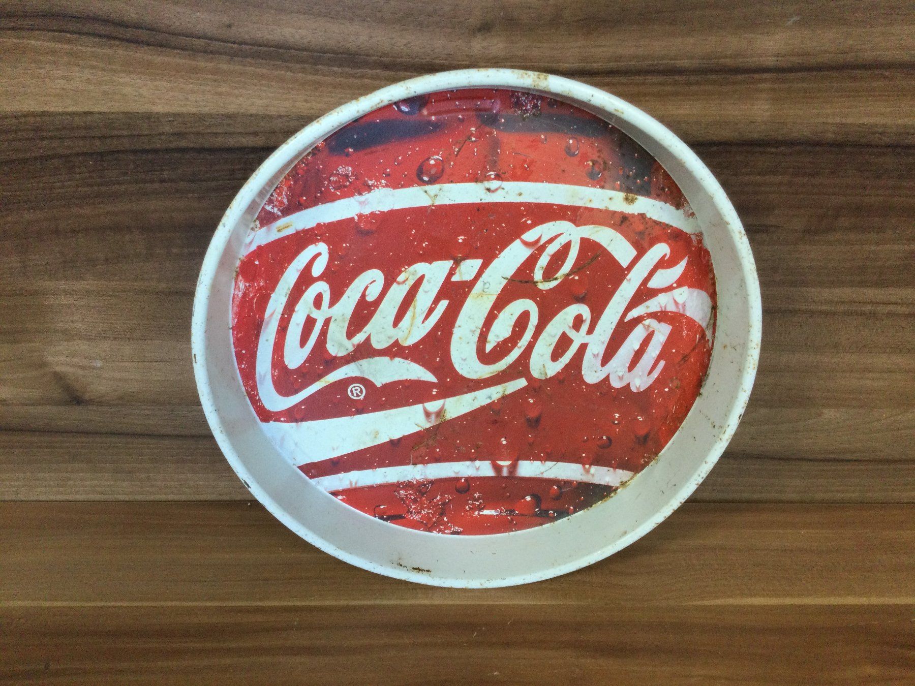 Coca-Cola Insegne: Altes gebrauchtes Coca -Cola Service Tablett – Usato da Wangen SZ venduto da kuriosum12 5
