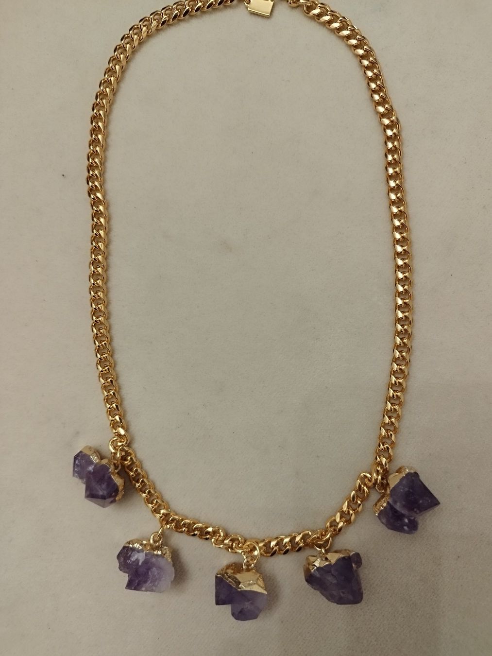 Catenine: Amethyst Natural Stones Halz Kette. – Nuovo (secondo la descrizione) da Basel venduto da pro_79rs