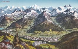 Davos und Umgebung Panoramakarte