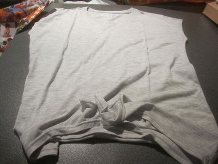 T-Shirt Grösse 158/164, Tchibo, grau/vorne zum Binden