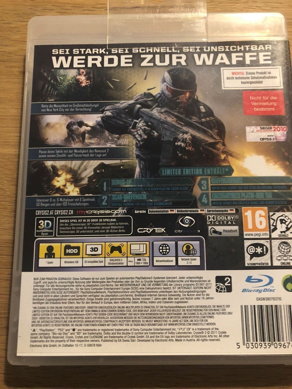 Sony Giochi: Crysis 2 für Ps3 – Usato da Kestenholz venduto da Inna09 2