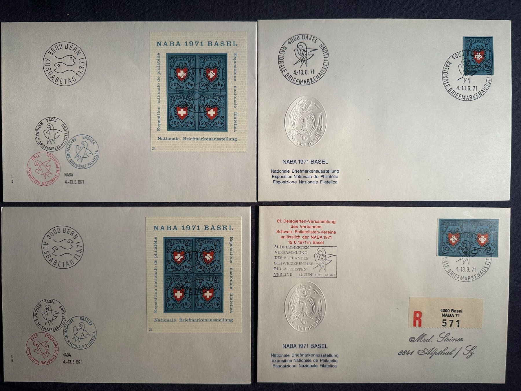 Tous les timbres: NABA 1971 Basel CH FDC – D'occasion à Stettfurt par 2442 1