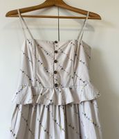 Ganni grey dress with little flowers size 34