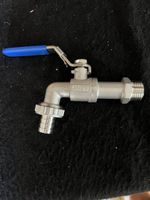 Gartenschlauchventil 1/2 Zoll Edelstahl neu