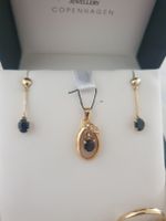 Boucle d'oreille et pendentif 14K