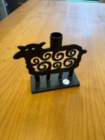 Kerzenständer Schaf aus Metall, schwarz