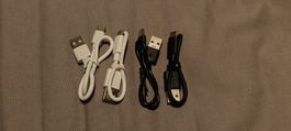 4x USB A - USB C Ladekabel 20cm