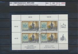 1997 Österreich, "WIPA 2000" - Kleinbogen, gestempelt
