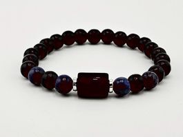 Herrenarmband Sternzeichen Schütze Holzperlen & Lapislazuli