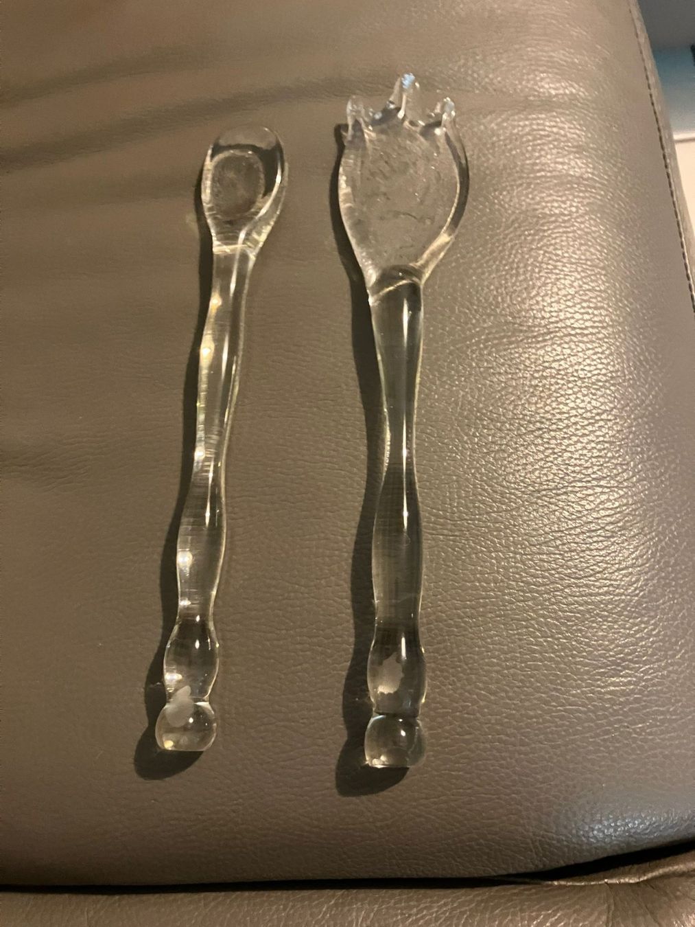 Set di posate: Posate per insalata in vetro – Usato da Melano venduto da H-Sara