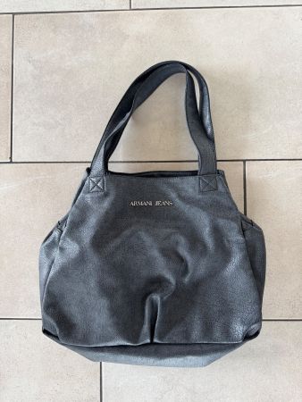 Armani Jeans Handtasche grau Kunstleder