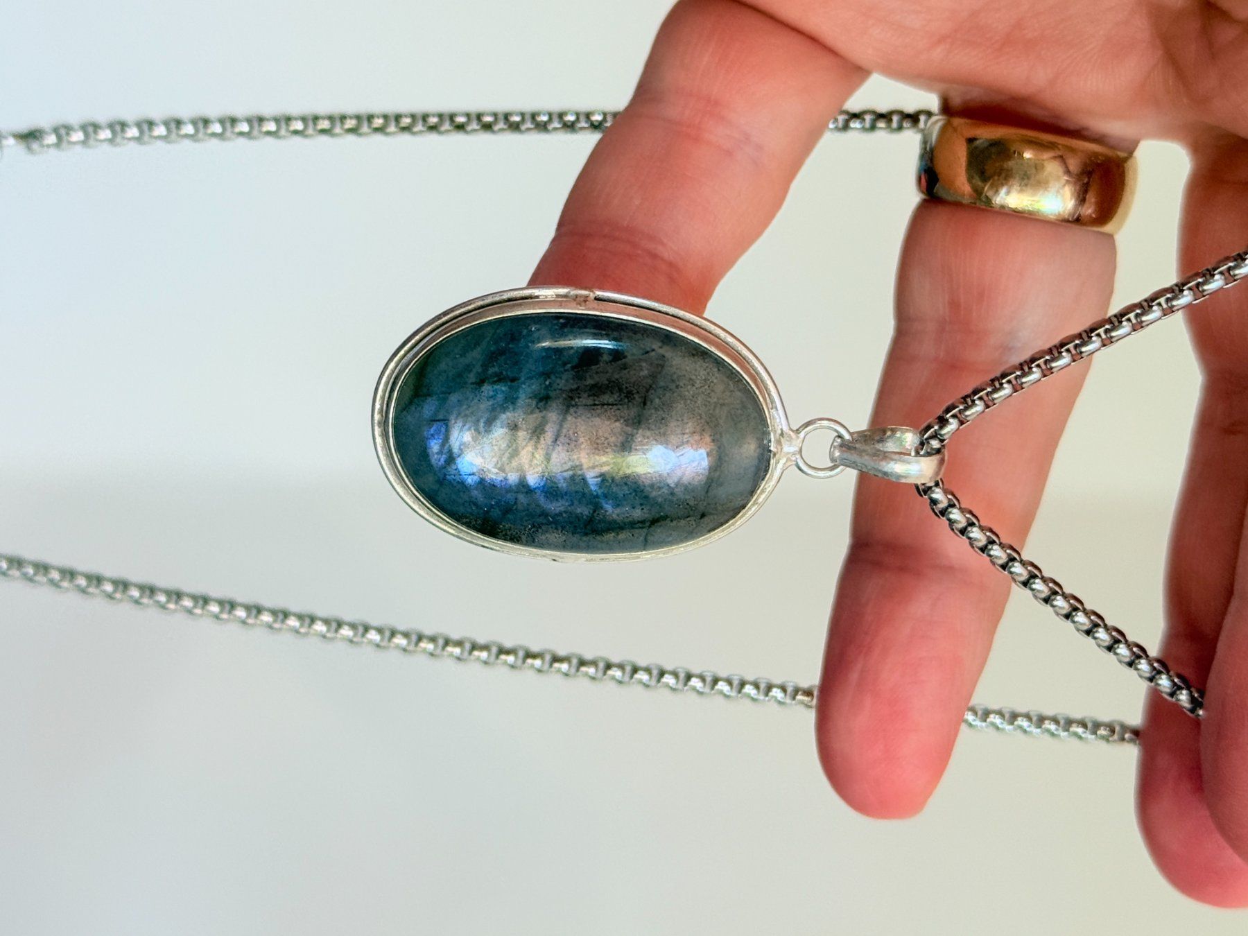 Ketten: Collier vintage avec pendentif Labradorite ✨ – Neu und originalverpackt aus Genève von AWWA 6
