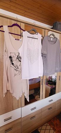 Kleiderpaket Damen, xxl, 48-50, 8 Kurzarmshirts