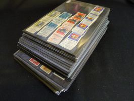 Schweizer Briefmarken Dubletten auf Steckkarten 1964-1968