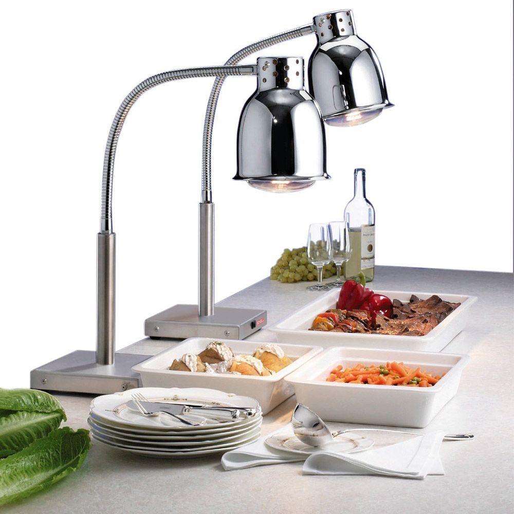 Lampen: Scholl Buffet-Wärmelampe – Silber – Gebraucht aus Wollerau von Mettler_Gastro 1
