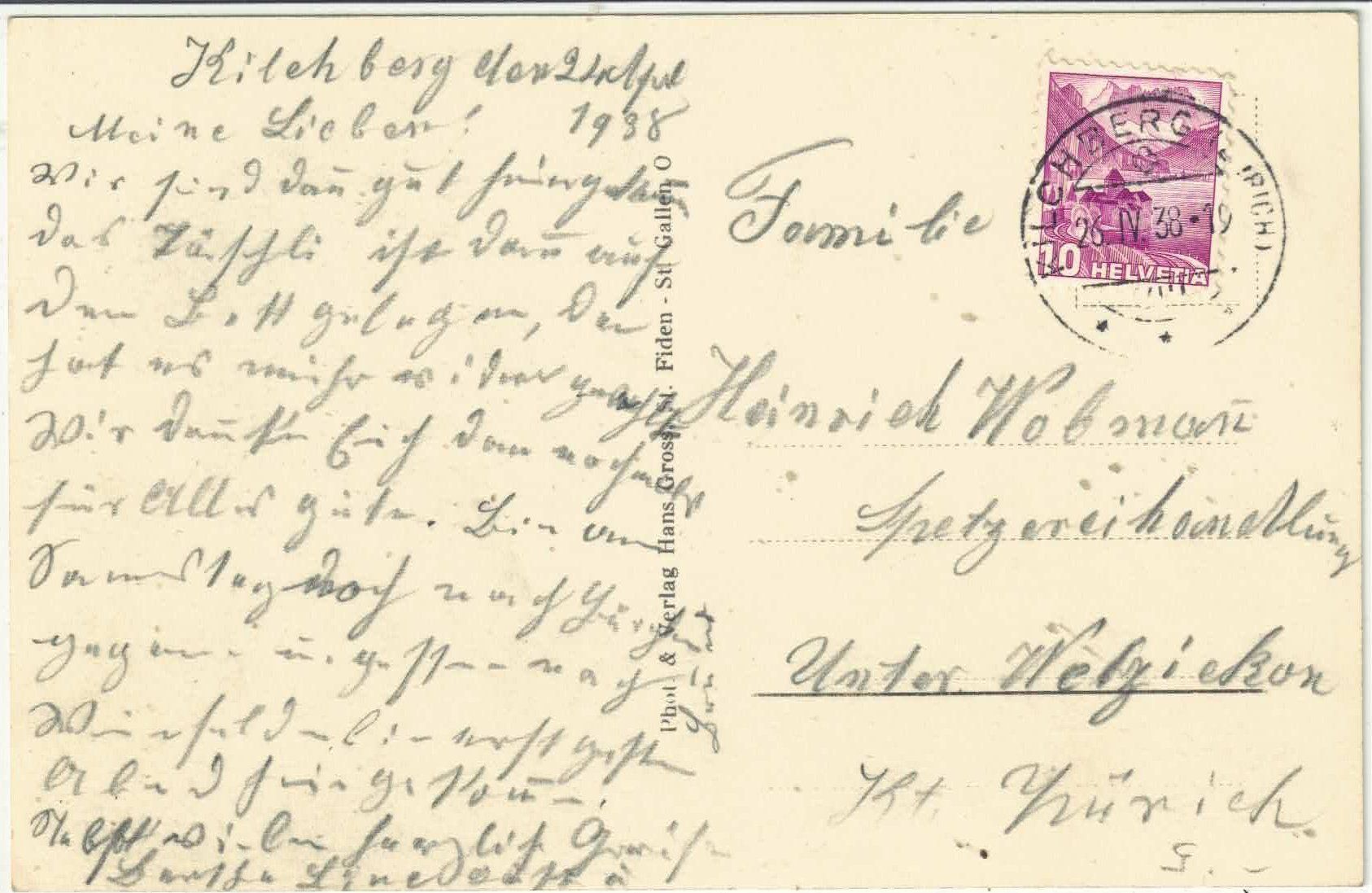 Cartoline postali: Weinfelden - Protest. Kirche – Usato da Ettingen venduto da Kartenplanet 1