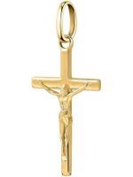 Anhänger 375er Gelbgold Kreuz mit Kette 18k vergoldet