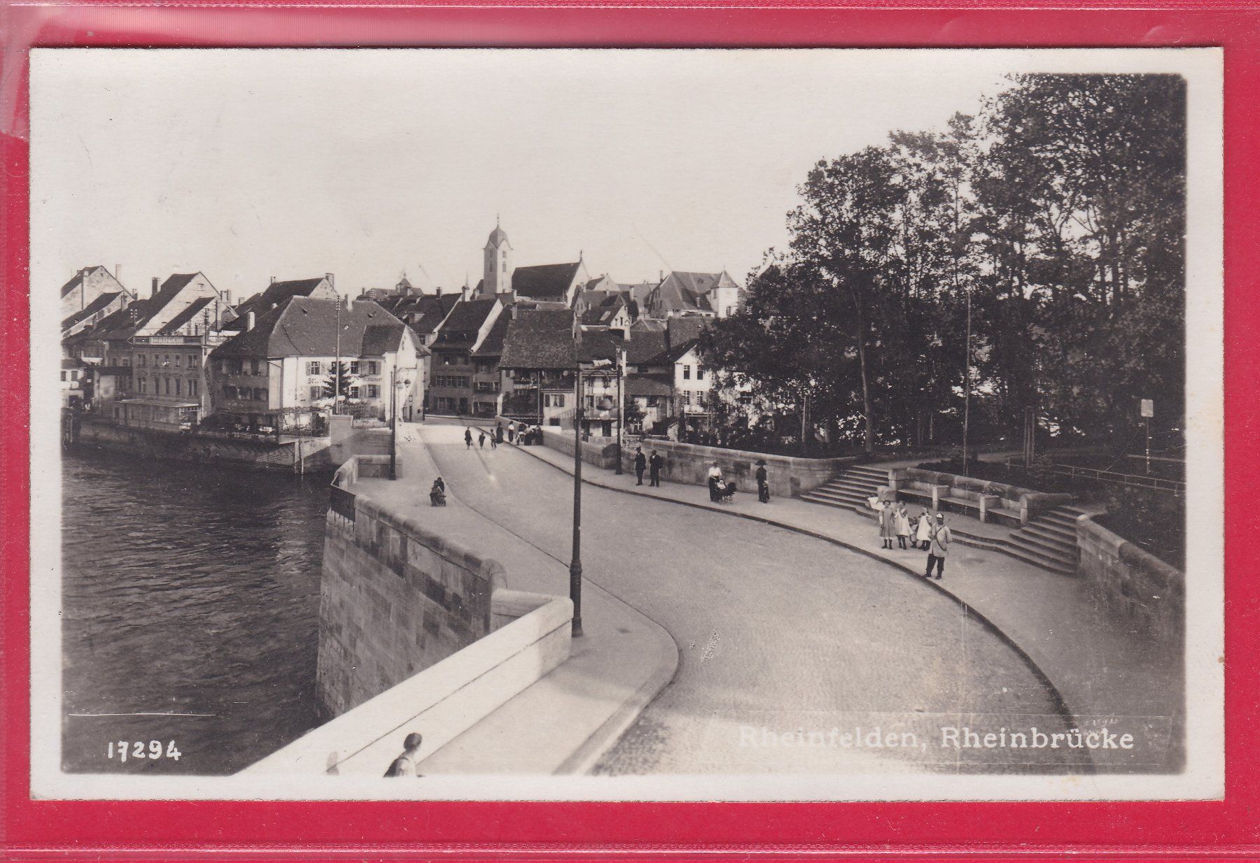 Cartoline postali: RHEINFELDEN, RHEINBRÜCKE, 22.8.1942 – Usato da Oberrieden venduto da Gebirgsstelze